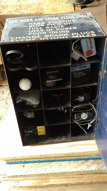 lot 36 image: Metal AC Spark Plug Cabinet