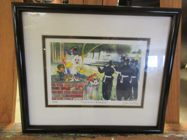 lot 314 image: CEREAL KILLERS PRINT BY NELSON DE LA NUEZ (SIGNED)