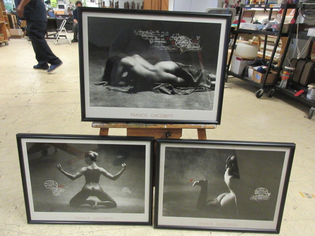 lot 317 image: BLACK AND WHITE PIN UP ART BY FRANCIS GIACOBETTI