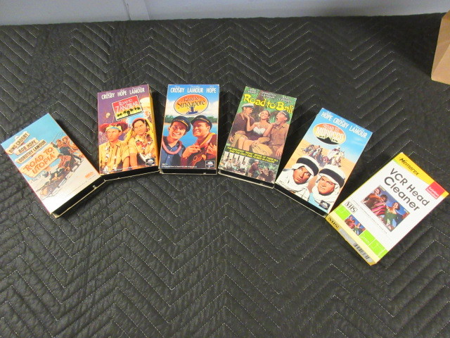 lot 326 image: BOB HOPE ROAD MOVIES AND VCR HEAD CLEANER