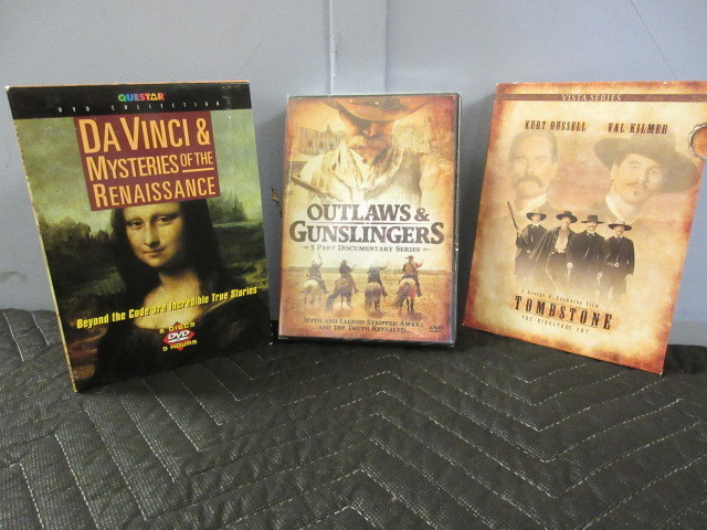 lot 328 image: DA VINCI BOXED DVD A GUNSLINGER DVD AND TOMBSTOME MOVIE