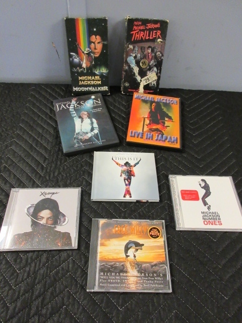 lot 331 image: MICHAEL JACKSON CDS, DVDS, VHS TAPES