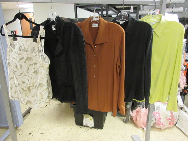 lot 357 image: EXPENSIVE LADIES DRESSY BLOUSES AND PANT SUIT