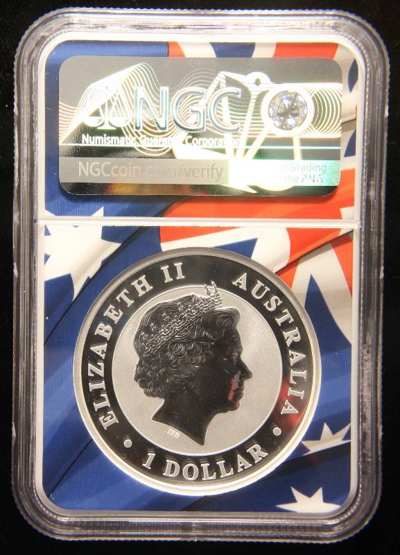 2018-P AUSTRALIA SILVER WEDGE TAILED EAGLE MS70 NGC FIRST DAY MERCANTI SIGNED