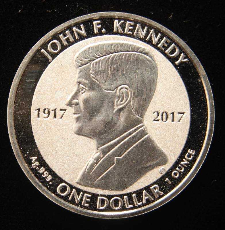 2017 BRITISH VIRGIN ISLANDS 1 TROY OZ .999 FINE SILVER JOHN F KENNEDY