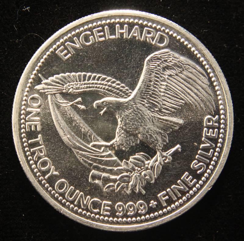 1 TROY OZ. .999 FINE SILVER 1984 ENGELHARD AMERICAN PROSPECTOR