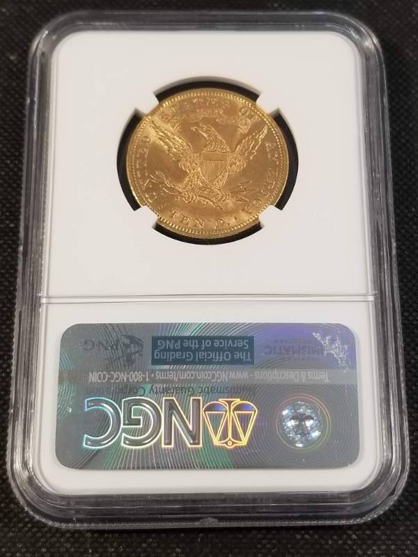 1892 US $10 LIBERTY GOLD EAGLE  MS62 NGC