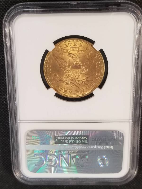 1894 US $10 LIBERTY GOLD EAGLE MS62 NGC