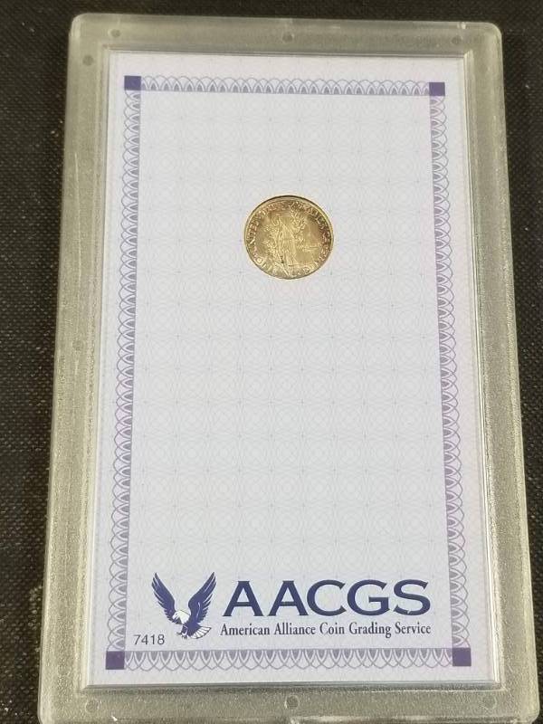 1945 US MERCURY SILVER DIME MS65 AACGS
