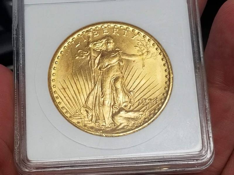 1924 US SAINT GAUDENS $20 DOUBLE EAGLE GOLD PIECE MS62 ANACS