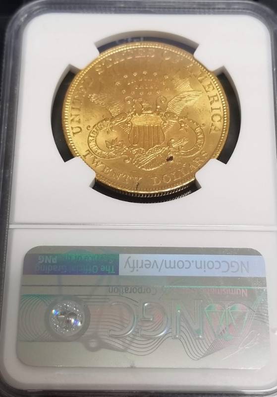 1904 US $20 DOUBLE EAGLE GOLD LIBERTY MS63 NGC