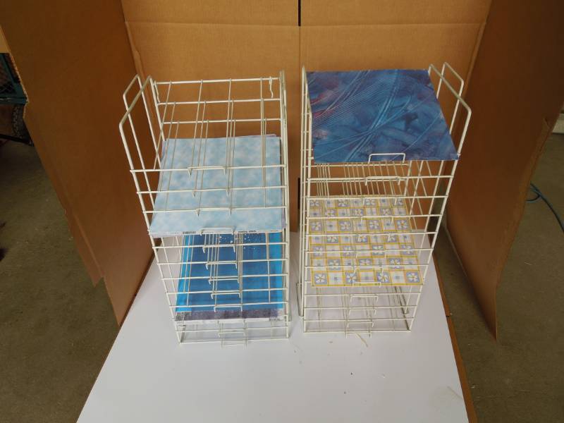 lot 18 image: 2 Pc Set Scrapbook Paper Racks