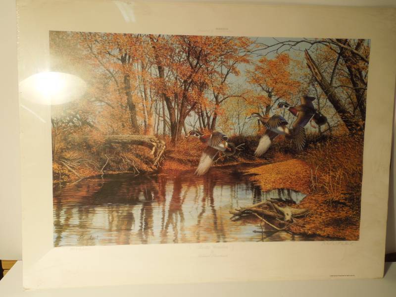 lot 29 image: Signed and Numbered Rustic Woodies Print by Richard Plasschaert
