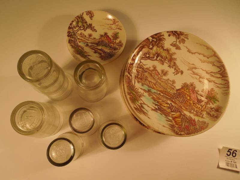 lot 56 image: Japan Mill Dishes & Collectible HoneyJam Jars