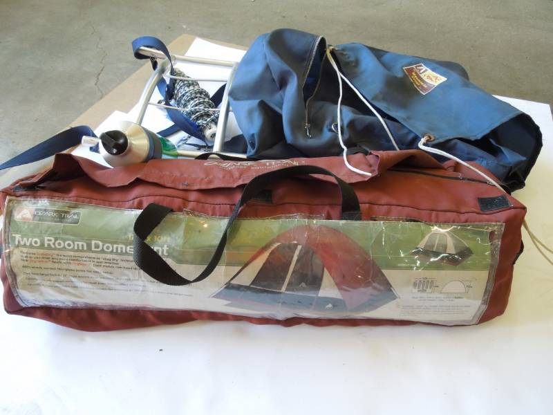 lot 83 image: Tent, Backpack, rope, etc