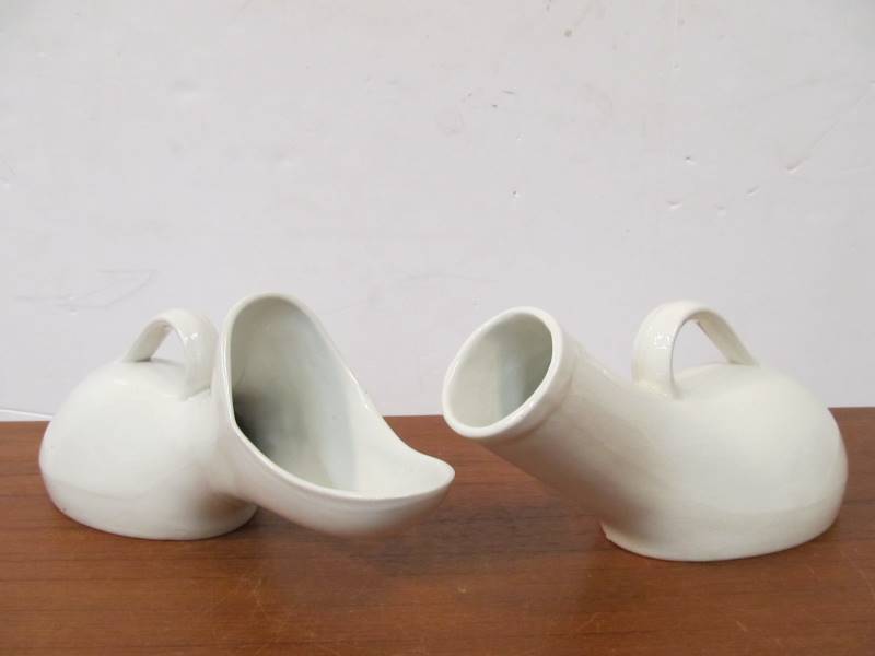 lot 31 image: Antique His & Hers Porcelain Hospital Urinals
