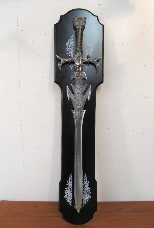 lot 36 image: LARGE Decorative Camel Sword wWall Display Rack