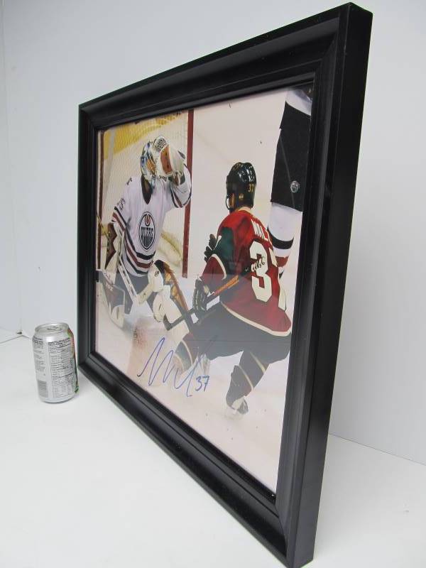 lot 43 image: Large Framed Autographed WES WALZ Minnesota Wild Hockey Photo