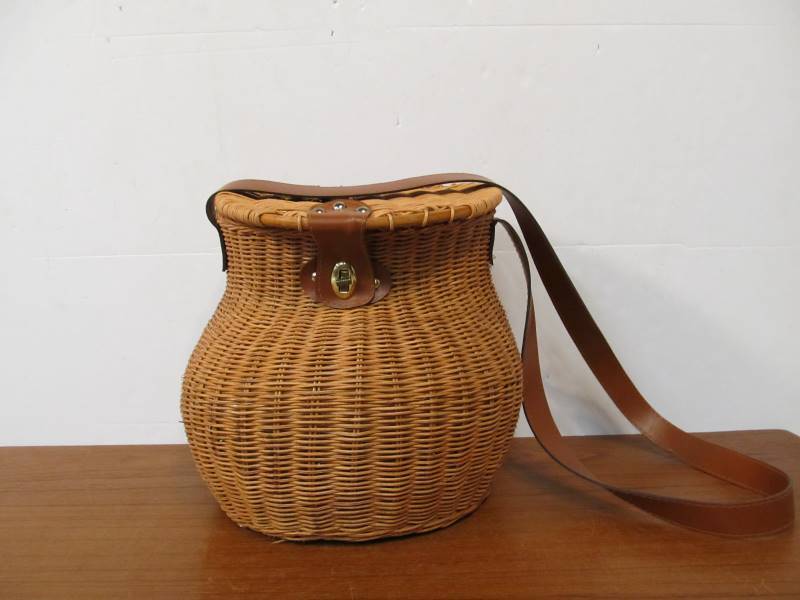 lot 69 image: Woven Wicker Decorative Creel 