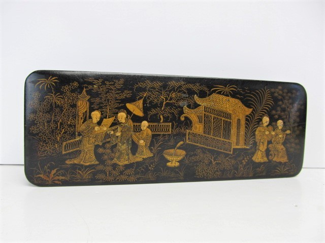 lot 113 image: Very Nice Original Antique Chinese Lacquered Wood Box