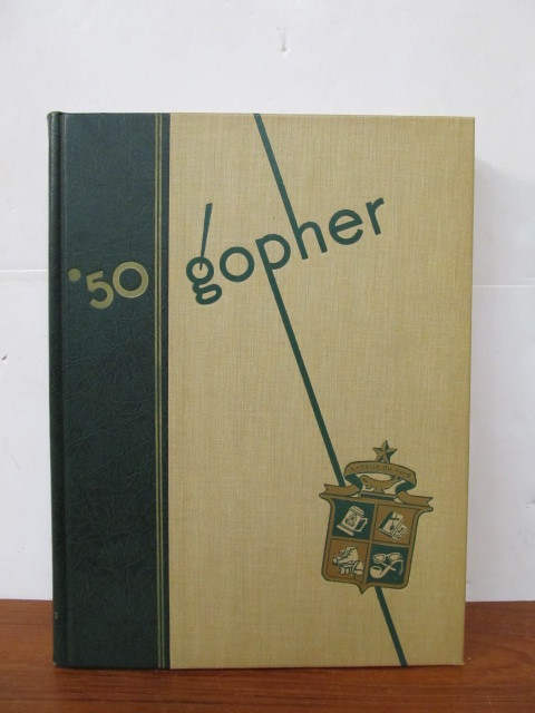 lot 143 image: 1950 University of Minnesota Yearbook - Featuring Bud Grant on Football Team