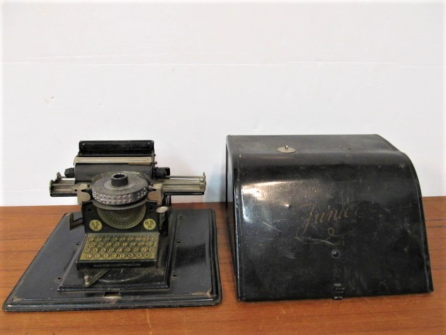 lot 145 image: Vintage German Modell 3 Junior Typewriter Toy wCase