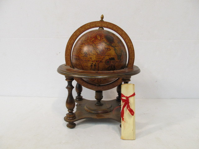 lot 164 image: Vintage Olde World Desktop Globe - Made in Italy