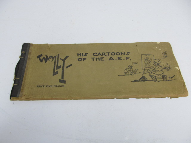 lot 122 image: Original Antique WW1 Era WALLY & His Cartoons of The AEF Comic Strip Book