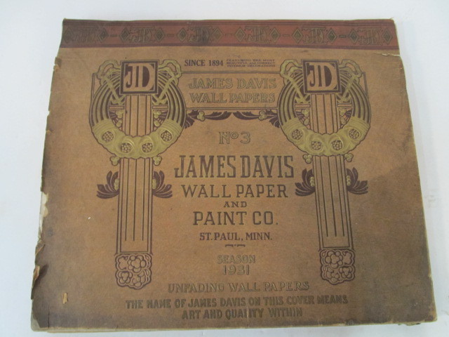 lot 177 image: Original Vintage Deco 1931 Wallpaper Sample Book Catalog - Saint Paul