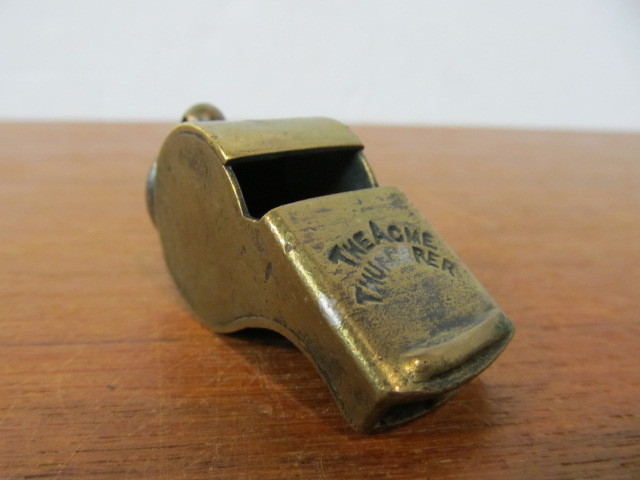 lot 203 image: Antique Brass ACME THUNDERER Whistle