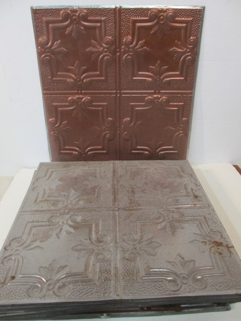 lot 185 image: Large Lot of Copper Colored Metal WallCeiling Panels