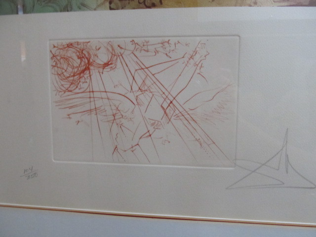 lot 223 image: Framed Signed & Numbered SALVADOR DALI Lithograph Print #1