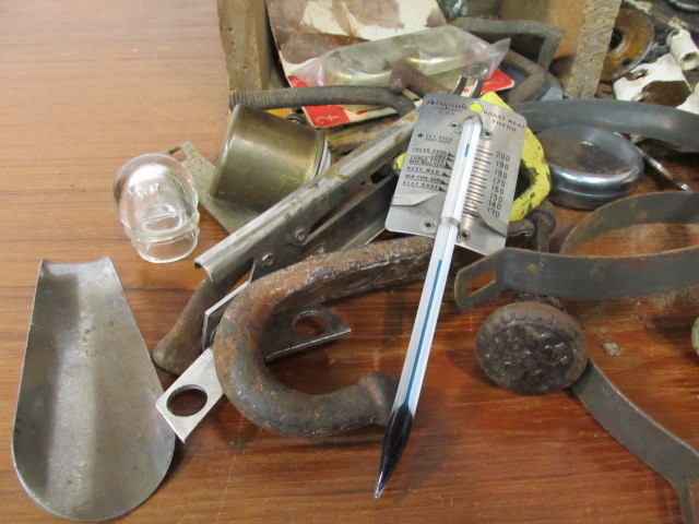 lot 255 image: Wood Advertising wMisc Hardware etc