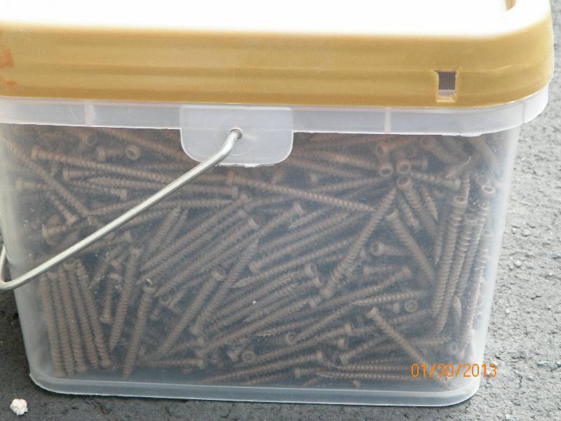 lot 115 image: Deckmate 2-12 in Star Drive Composite Screw - 25 lb box