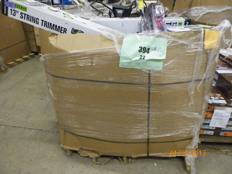 lot 3 image: This item is a pallet of bulk store returns. Some of which are unopened, used or for parts only. The items on this pallet have not been fully tested. We encourage interested buyers to inspect this pallet to ensure what they are receiving.