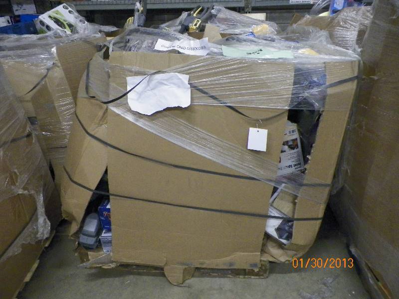 lot 5 image: This item is a pallet of bulk store returns. Some of which are unopened, used or for parts only. The items on this pallet have not been fully tested. We encourage interested buyers to inspect this pallet to ensure what they are receiving.