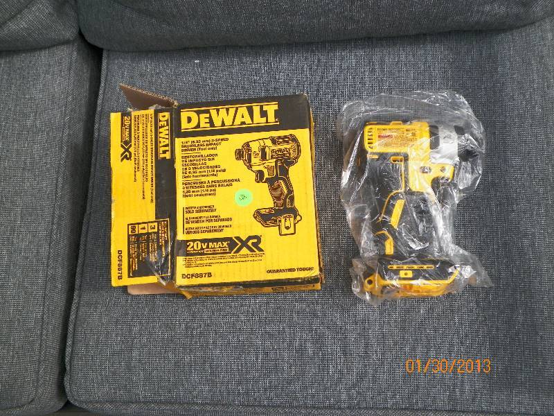 lot 48 image: New IN BOX - Dewalt - 20-Volt MAX XR Lithium-Ion Cordless Brushless 3-Speed 14 in. Impact Driver (Tool-Only)