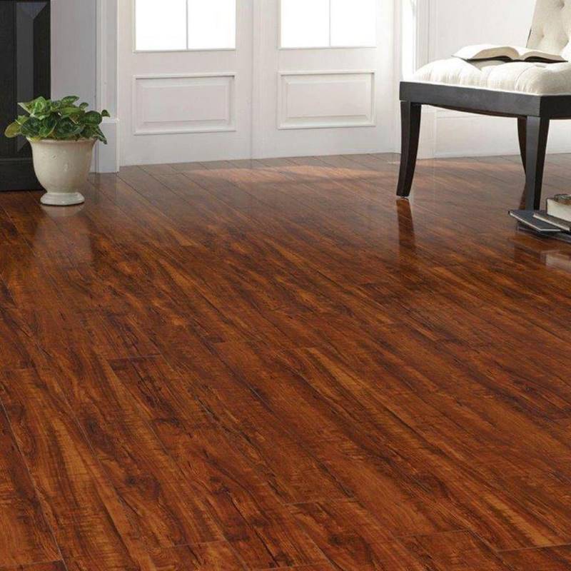 lot 68 image: Home Decorators Collection - High Gloss Perry Hickory 8 mm Thick x 5 in. Wide x 47-34 in. Length Laminate Flooring (13.26 sq. ft.box) - 4 BOXES