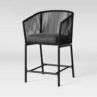 lot 106 image: NEW IN BOX  Project 62 - Standish 2pk Bar Height Patio Chair Charcoal