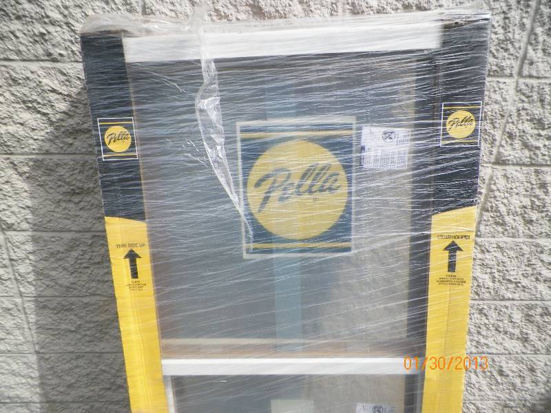 lot 111 image: NEW IN BOX - Pella - ProLine Lifestyle Series Wood New Construction White Enduraclad Double Hung Window (Rough Opening 28.25-in x 54.25-in Actual 27.5-in x 53.5-in)
