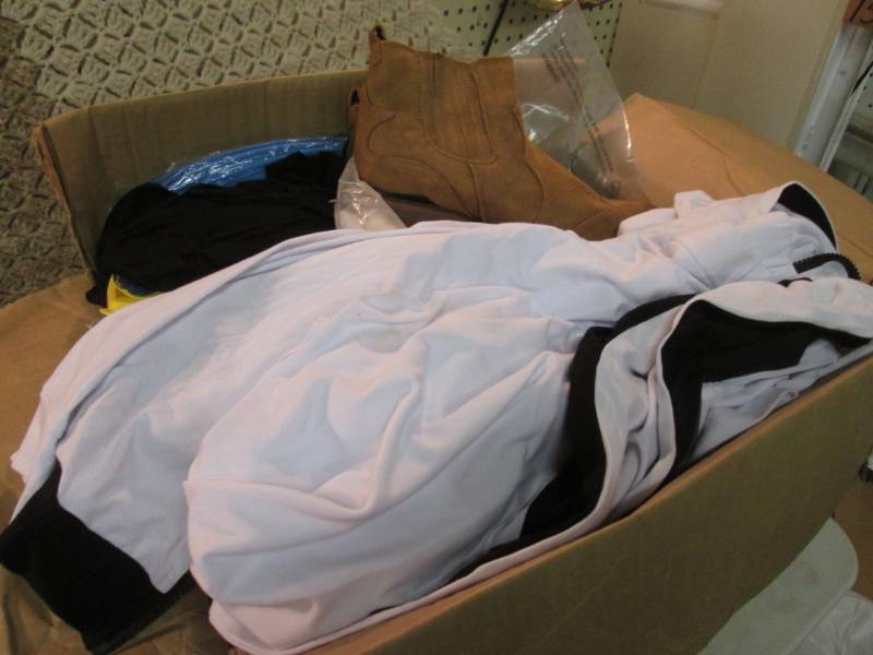 Box Full of Misc Clothing, ShoesSl...