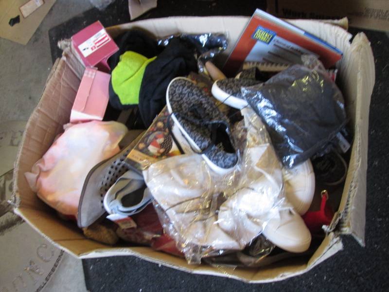 Large Box Full of Shoes, Clothing E...