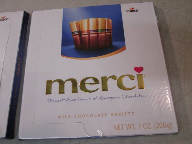 4 Boxes of Merci Milk Chocolate Var...