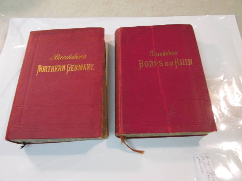 2 Antique Baedekers Map and Travel...