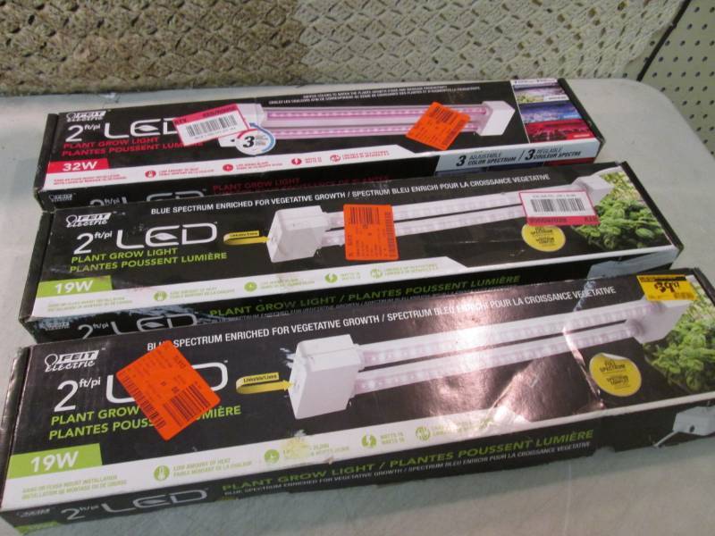 Lot of 3 2 ft LED Plant Grow Lights...