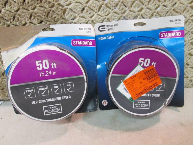 Lot of 2 50 ft Standard HDMI Cable ...