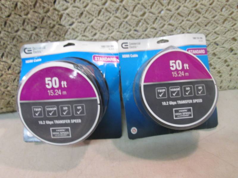 Lot of 2 50 ft Standard HDMI Cable ...