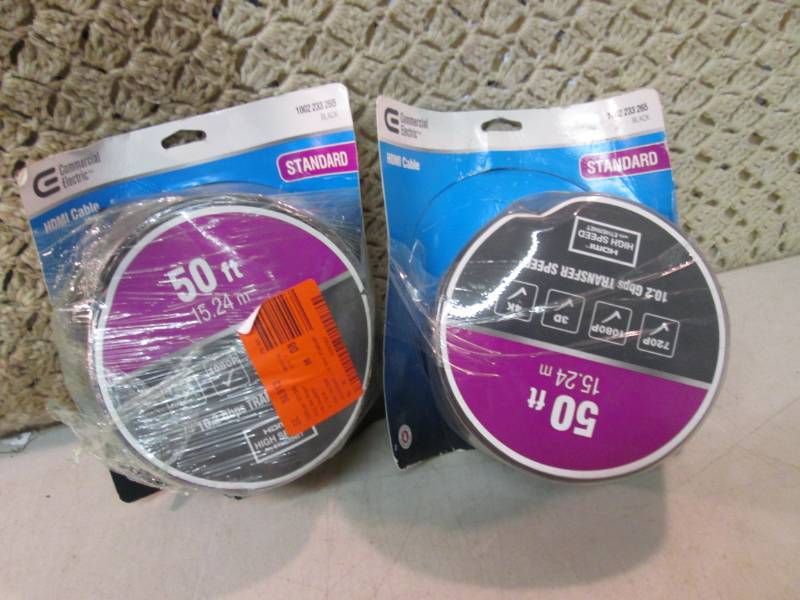 Lot of 2 50 ft Standard HDMI Cable ...