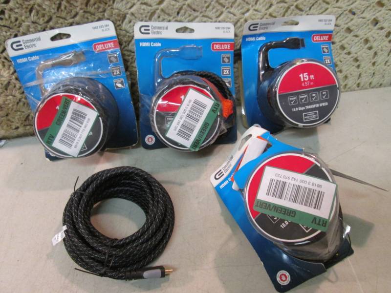 Lot of 5 15 ft Deluxe HDMI Cables D...