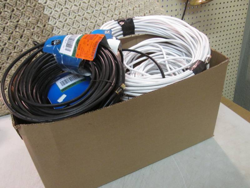 Box Full of Assorted Coaxial Cables...